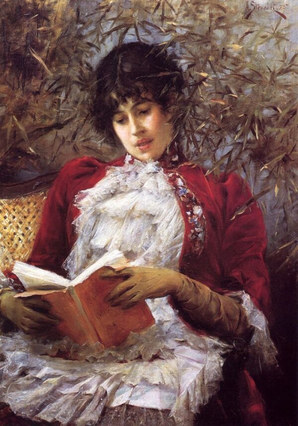 An Enthralling Novel by Julius LeBlanc Stewart, hand-painted oil painting reproduction