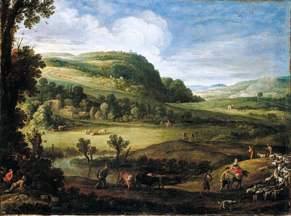 An Extensive Landscape by Paul Bril, hand-painted oil painting reproduction