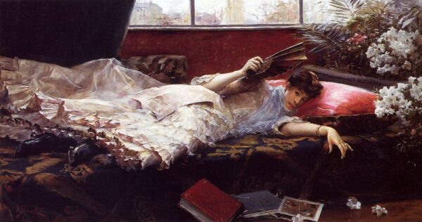 An Idle Afternoon by Julius LeBlanc Stewart, hand-painted oil painting reproduction
