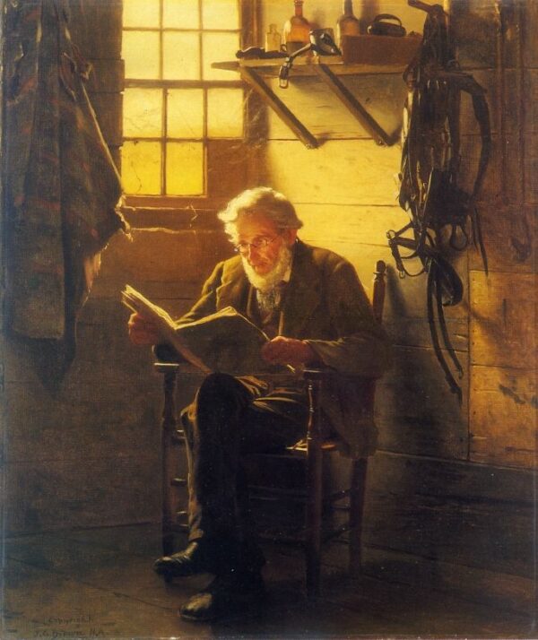 An Idle Hour by John G Brown, hand-painted oil painting reproduction