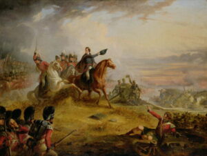 An Incident at the Battle of Waterloo in 1815 by Thomas Jones Barker, hand-painted oil painting reproduction