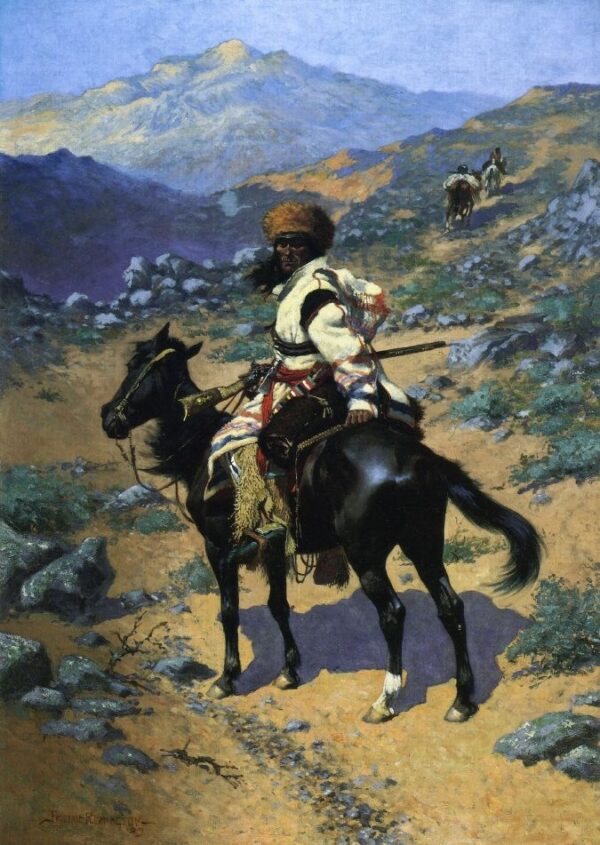 An Indian Trapper by Frederic Remington, hand-painted oil painting reproduction
