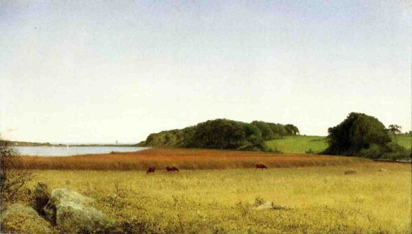 An Inlet of Long Island Sound by John Frederick Kensett, hand-painted oil painting reproduction