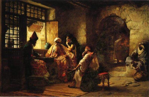 An Interesting Game by Frederick Arthur Bridgman, hand-painted oil painting reproduction