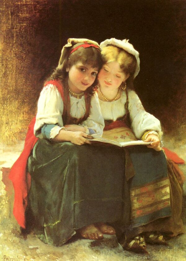 An Interesting Story by Leon Bazile Perrault, hand-painted oil painting reproduction