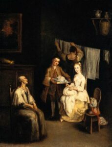 An Interior by Pietro Longhi, hand-painted oil painting reproduction