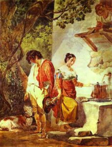 An Interrupted Date by Karl Briullov, hand-painted oil painting reproduction