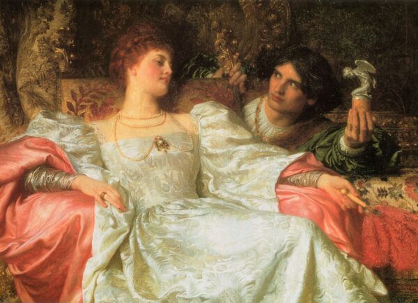 An Offering by Sir Frank Dicksee, hand-painted oil painting reproduction