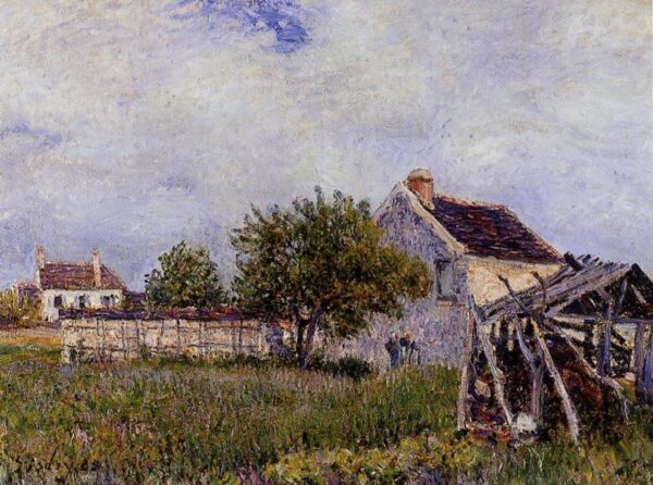 An Old Cottage at Sablons by Alfred Sisley, hand-painted oil painting reproduction