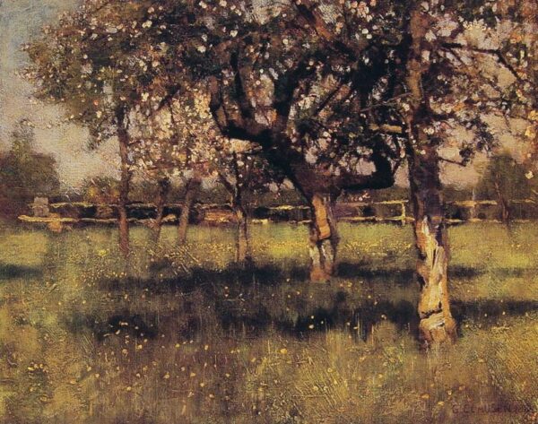 An Orchard in May by George Clausen, hand-painted oil painting reproduction