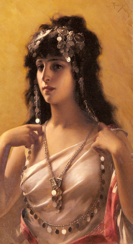 An Oriental Beauty by Luis Ricardo Falero, hand-painted oil reproduction