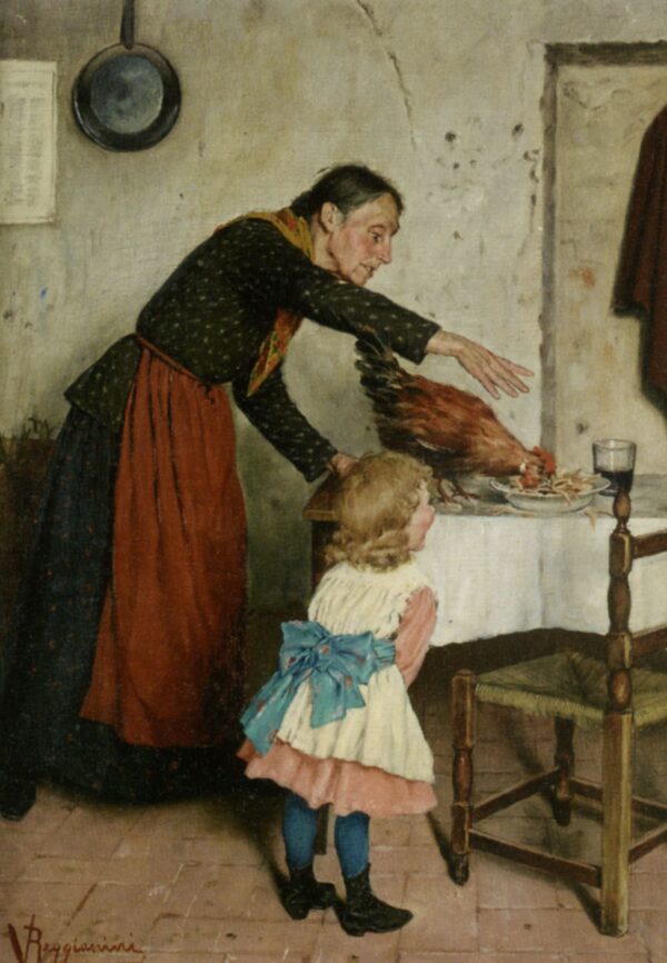An Unwelcome Guest by Vittorio Reggianini, hand-painted oil painting reproduction