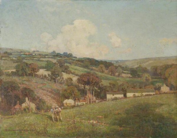 An Upland Farm by Benjamin Haughton, hand-painted oil painting reproduction