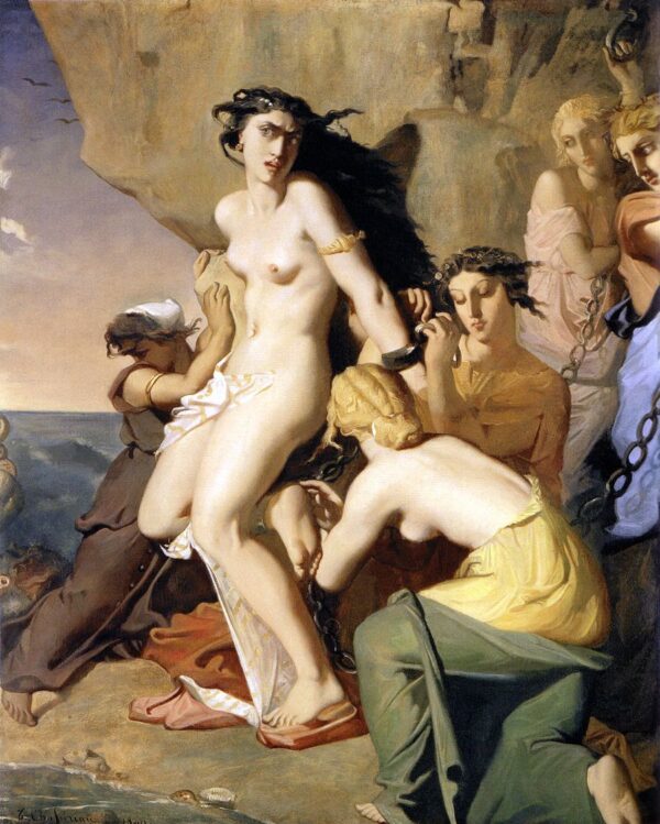 Andromeda and the Nereids by Théodore Chassériau, hand-painted oil painting reproduction