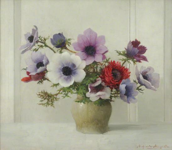 Anemones by Benjamin Haughton, hand-painted oil reproduction