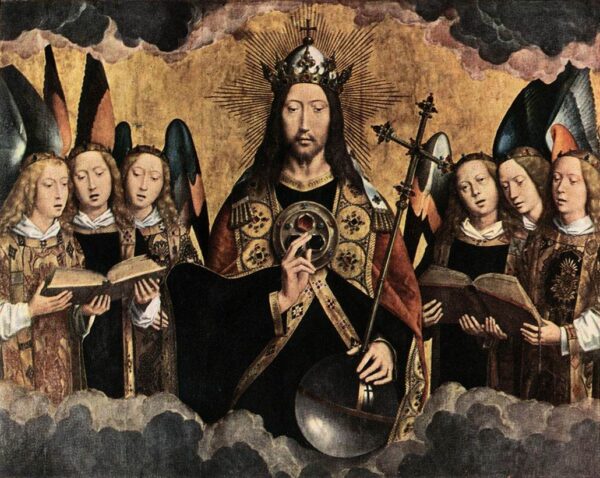 Christ Surrounded by Musician Angels by Hans Memling, hand-painted oil painting reproduction