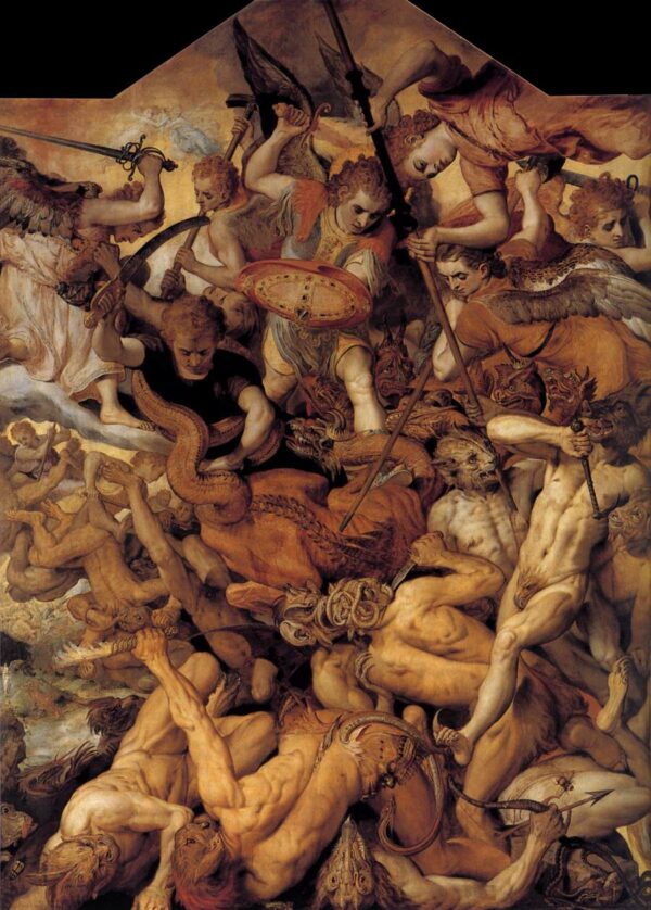 The Fall of the Rebellious Angels by Frans Floris, hand-painted oil painting reproduction
