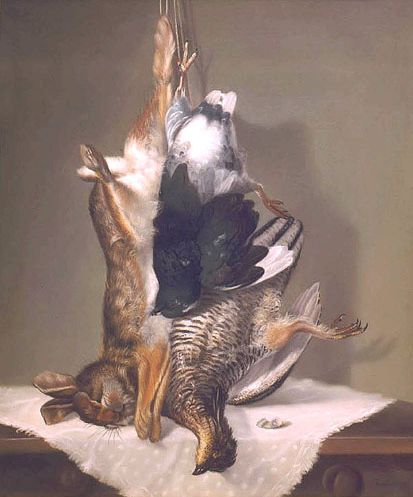 Animal Trophies by John Joseph Enneking, hand-painted oil reproduction