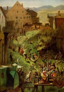 Ankunft In Seeshaupt by Carl Spitzweg, hand-painted oil painting reproduction