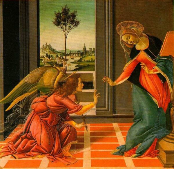 The Cestello Annunciation by Sandro Botticelli, hand-painted oil painting reproduction