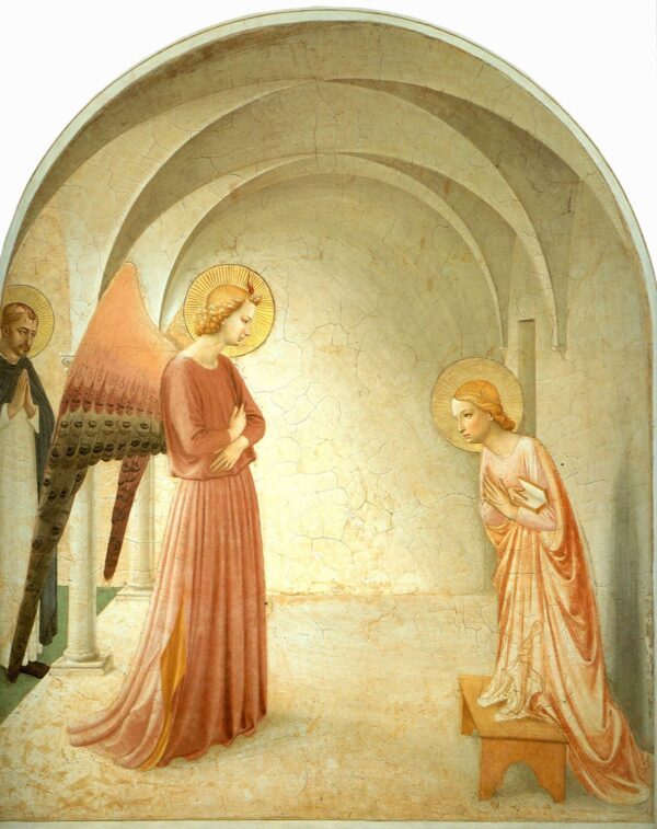 Annunciation b by Fra Angelico, hand-painted oil painting reproduction