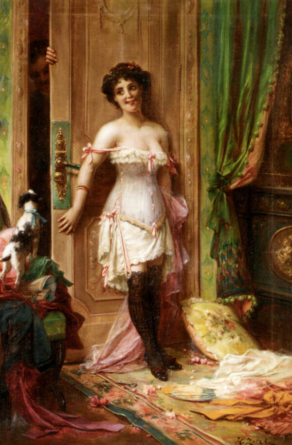 Anticipation by Hans Zatzka, hand-painted oil painting reproduction