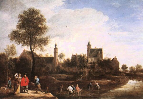 A View of Het Sterckshof near Antwerp by David Teniers the Younger, hand-painted oil painting reproduction