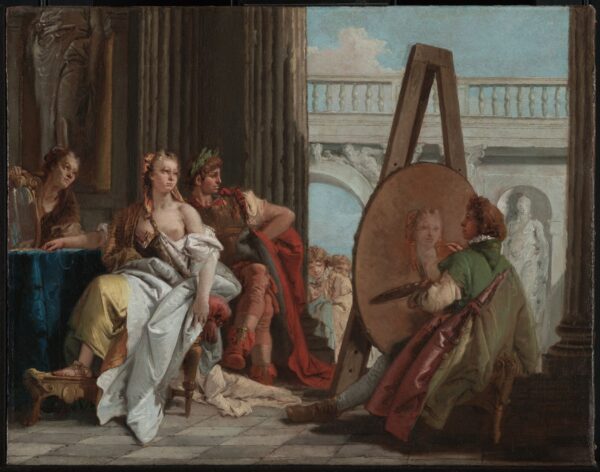Alexander the Great and Campaspe in the Studio of Apelles by Giovanni Battista Tiepolo, hand-painted oil painting reproduction