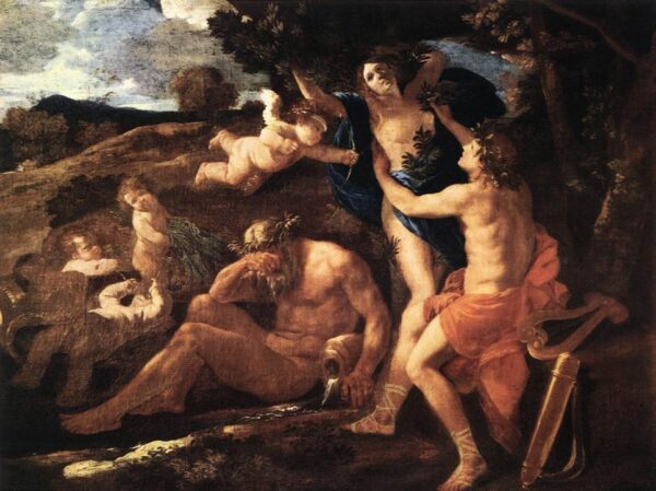 Apollo and Daphne by Nicolas Poussin, hand-painted oil painting reproduction