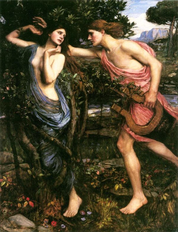 Apollo and Daphne by John William Waterhouse, hand-painted oil painting reproduction