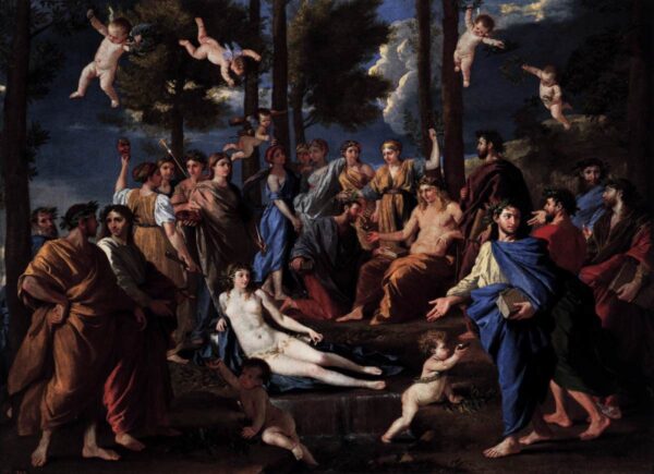 Apollo and the Muses (Parnassus) by Nicolas Poussin, hand-painted oil painting reproduction