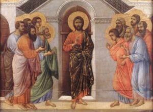 Appearence Behind Locked Doors by Duccio di Buoninsegna, hand-painted oil painting reproduction