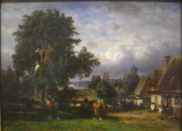 Apple Harvest in Normandy by Constant Troyon, hand-painted oil painting reproduction