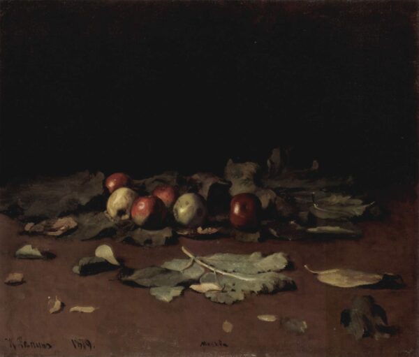 Apples and Leaves by Ilya Repin, hand-painted oil painting reproduction