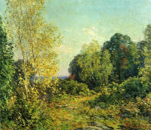 Approaching Autumn by Willard Metcalf, hand-painted oil painting reproduction
