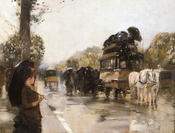 April Showers by Frederick Childe Hassam, hand-painted oil painting reproduction