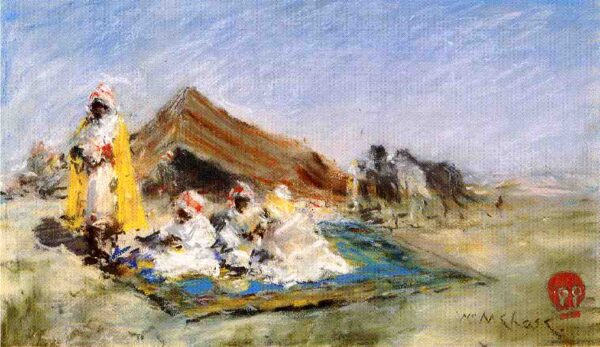 Arab Encampment by William Merritt Chase, hand-painted oil painting reproduction