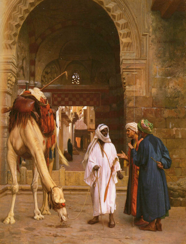 Arabs Arguing by Jean-Léon Gérôme, hand-painted oil painting reproduction