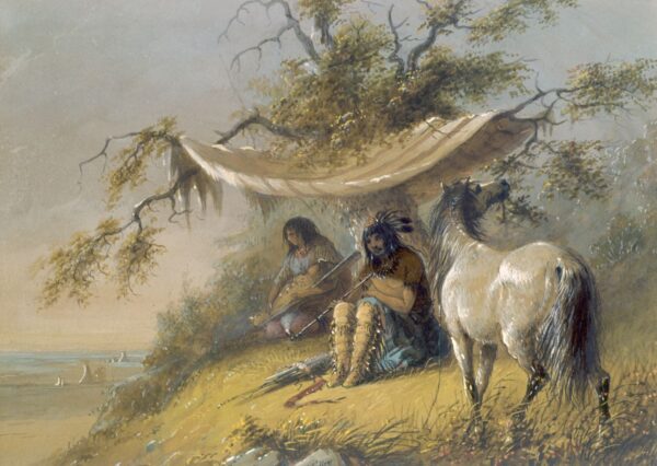 Arapahos by Alfred Jacob Miller, hand-painted oil painting reproduction