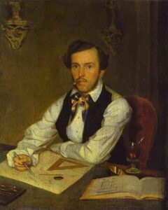 Portrait Of An Architect by Pavel Fedotov, hand-painted oil painting reproduction