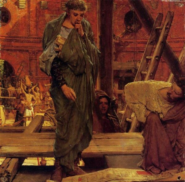 Architecture in Ancient Rome by Lawrence Alma-Tadema, hand-painted oil painting reproduction