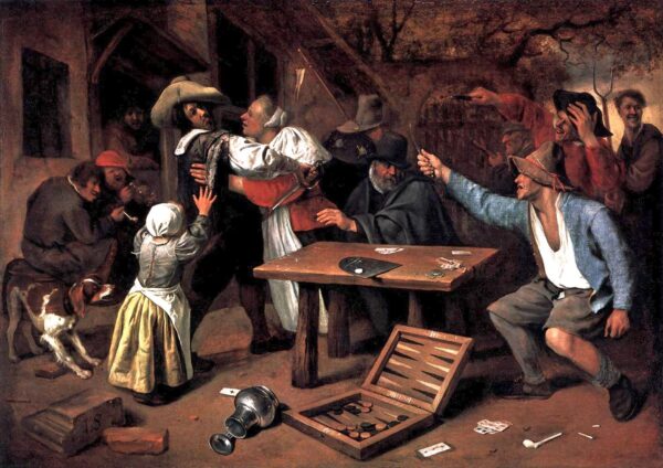 Argument over a Card Game by Jan Steen, hand-painted oil painting reproduction