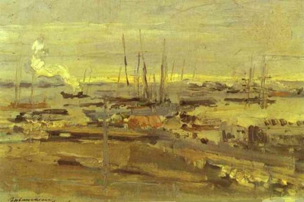 Arkhangelsk by Konstantin Korovin, hand-painted oil painting reproduction