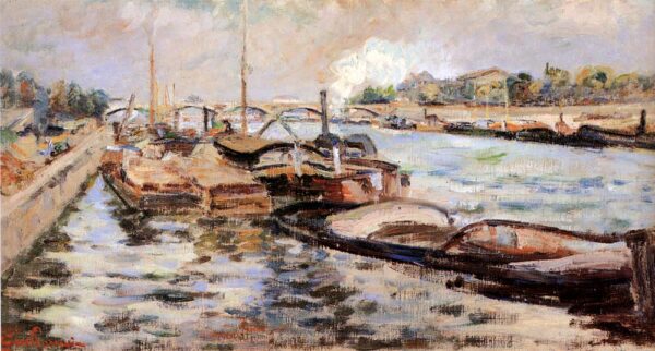 The Seine by Armand Guillaumin, hand-painted oil painting reproduction