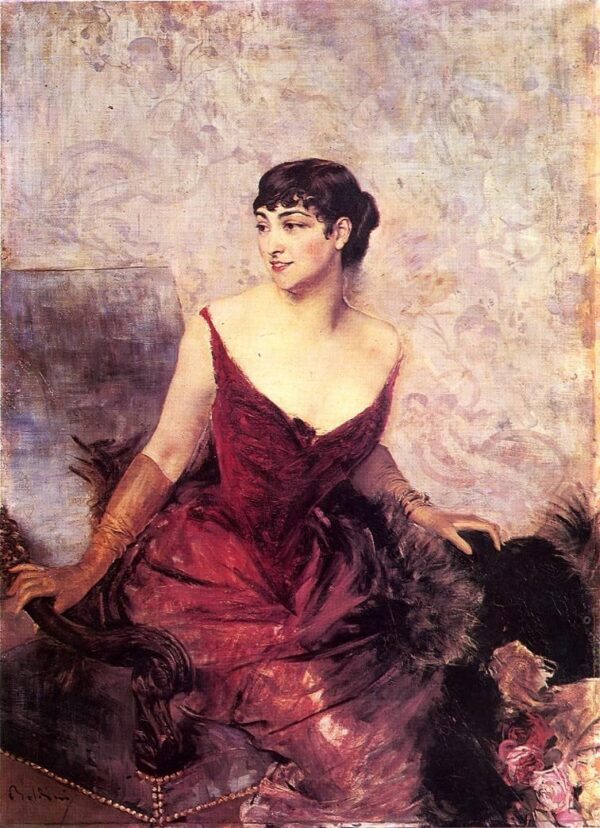 Countess de Rasty Seated in an Armchair by Giovanni Boldini, hand-painted oil painting reproduction