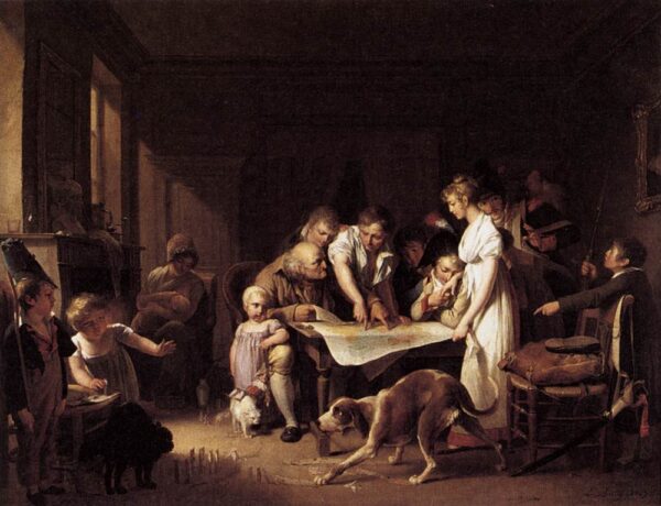 Reading of the Bulletin of the Grand Army by Louis Leopold Boilly, hand-painted oil painting reproduction