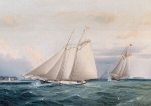 Around The Point by James E Buttersworth, hand-painted oil painting reproduction