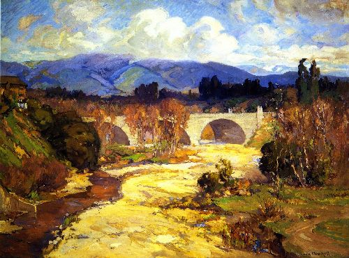 Arroyo Seco Bridge by Franz Bischoff, hand-painted oil reproduction