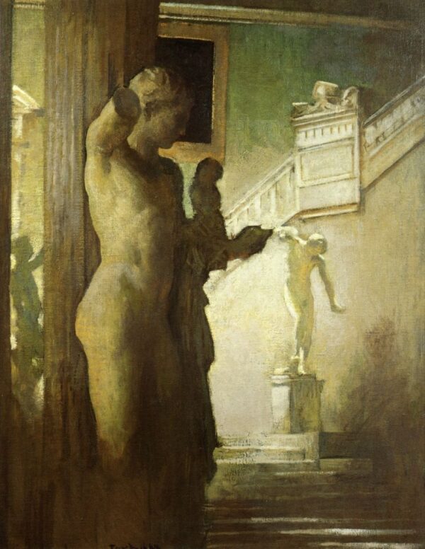 Interior of the Corcoran Gallery of Art by Edmund Tarbell, hand-painted oil painting reproduction