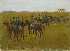 Artillery on Maneuver by George Hendrik Breitner, hand-painted oil painting reproduction